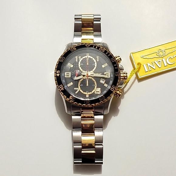 Invicta Men's Specialty Chronograph Textured Dial Stainless Steel Watch - Picture 6 of 9